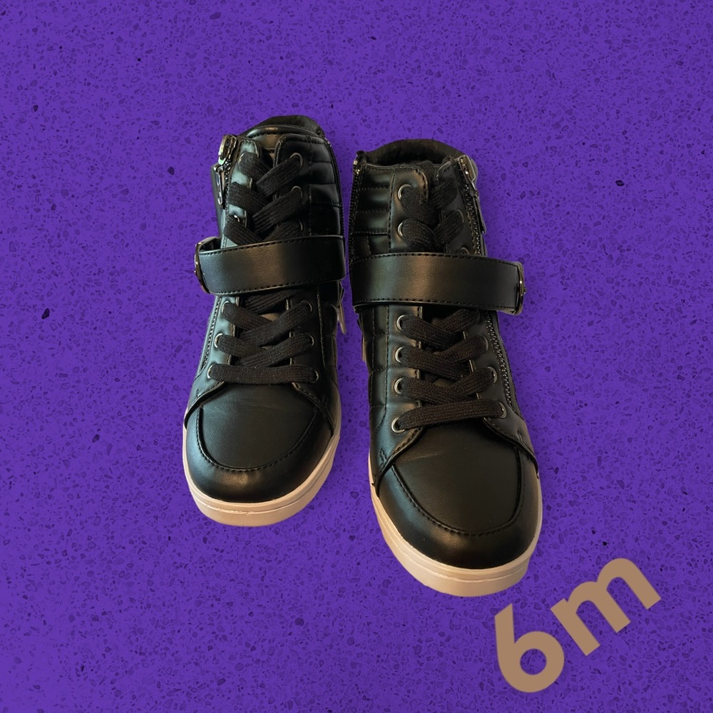 High-top wedged these sneakers from G by GUESS